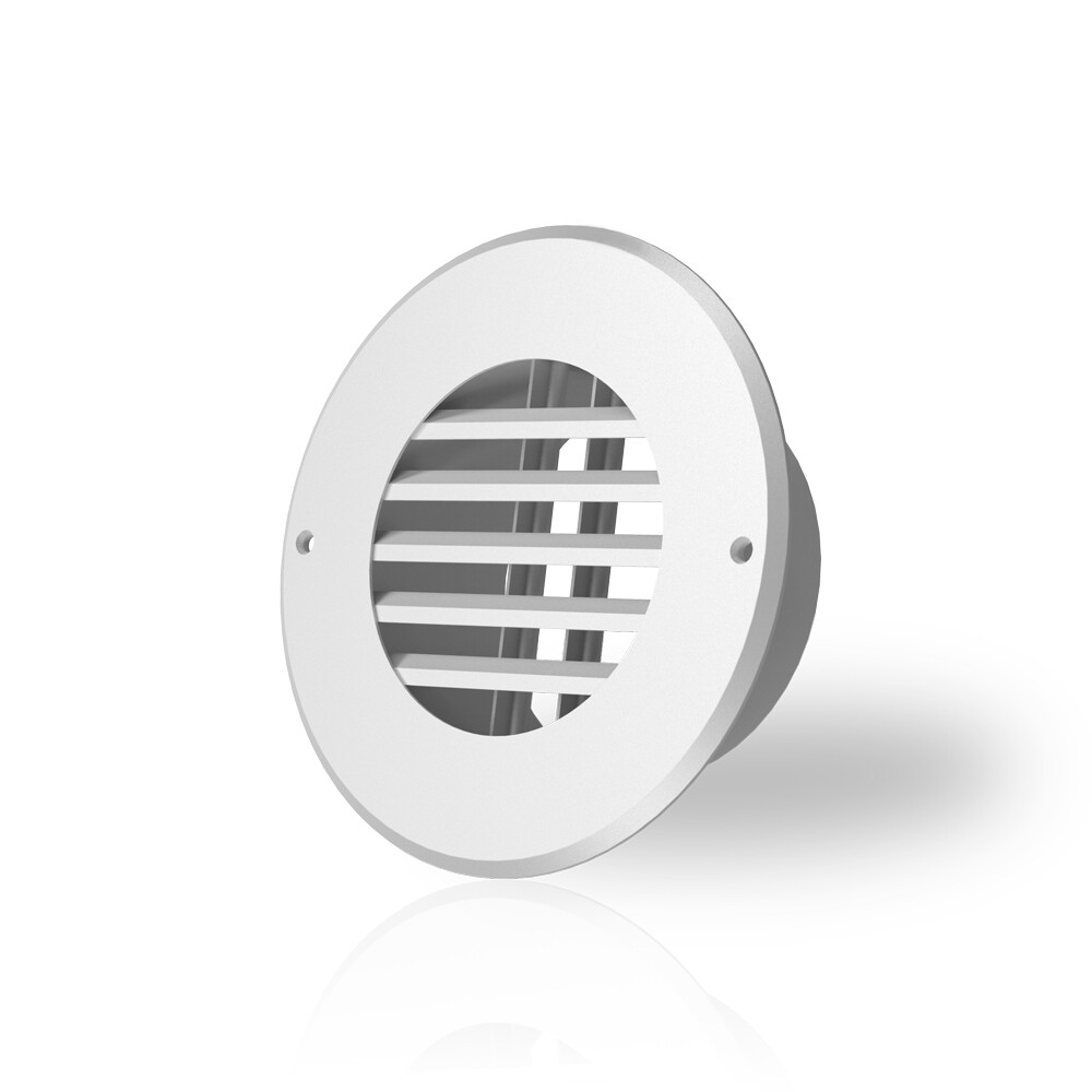 Wall-Mount Duct Grille Vent for Heating Cooling Ventilation, White Steel, 4-Inch