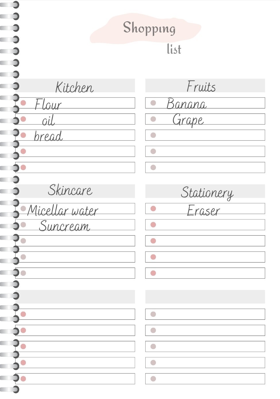 Undated Digital Journal Planner