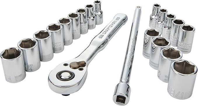Professional and Durable Mechanics Tool Set 1/4 Inch Drive 20 Piece (CMMT12108)