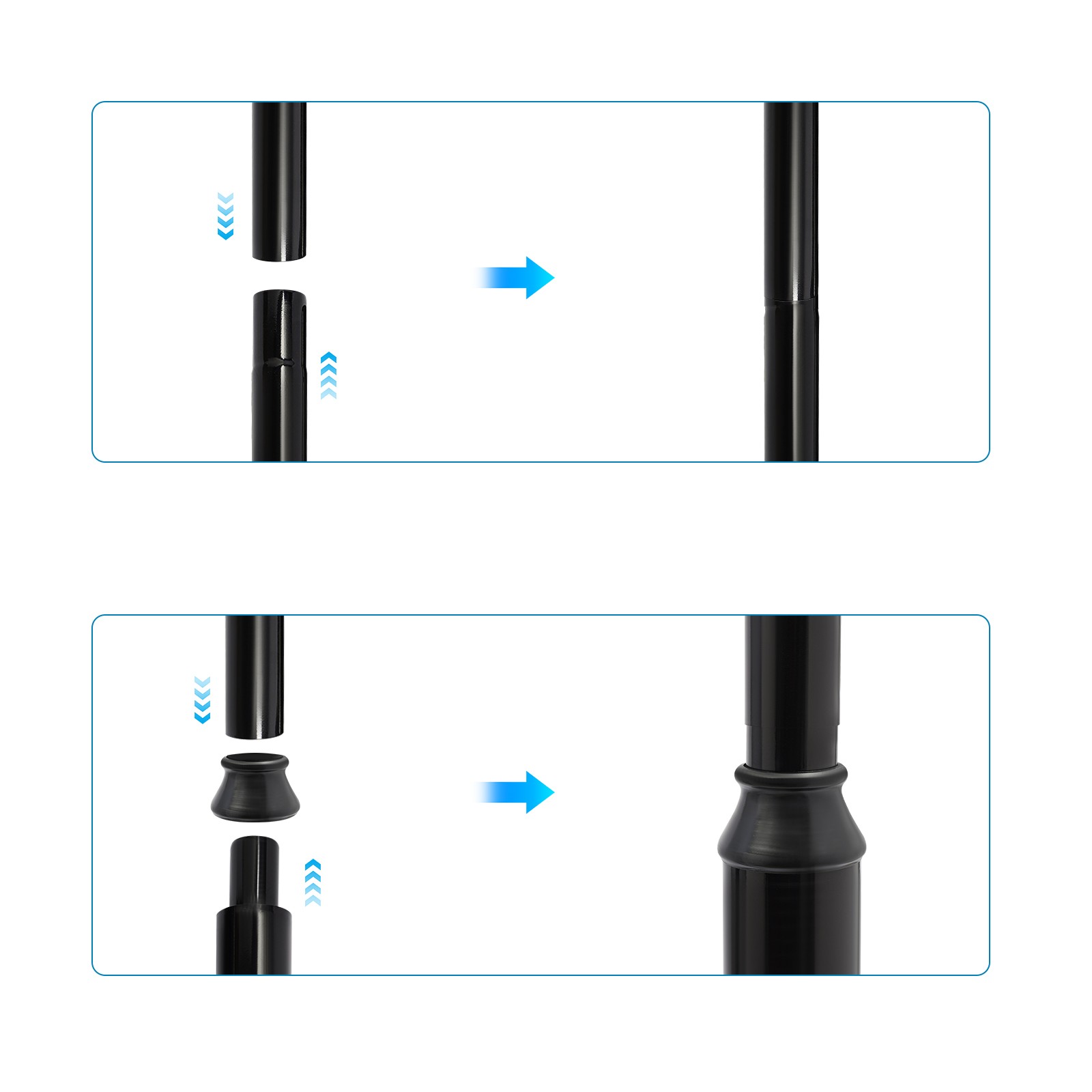 Outdoor Split Street Light Pole, Durable Iron Lamp Post for Stability