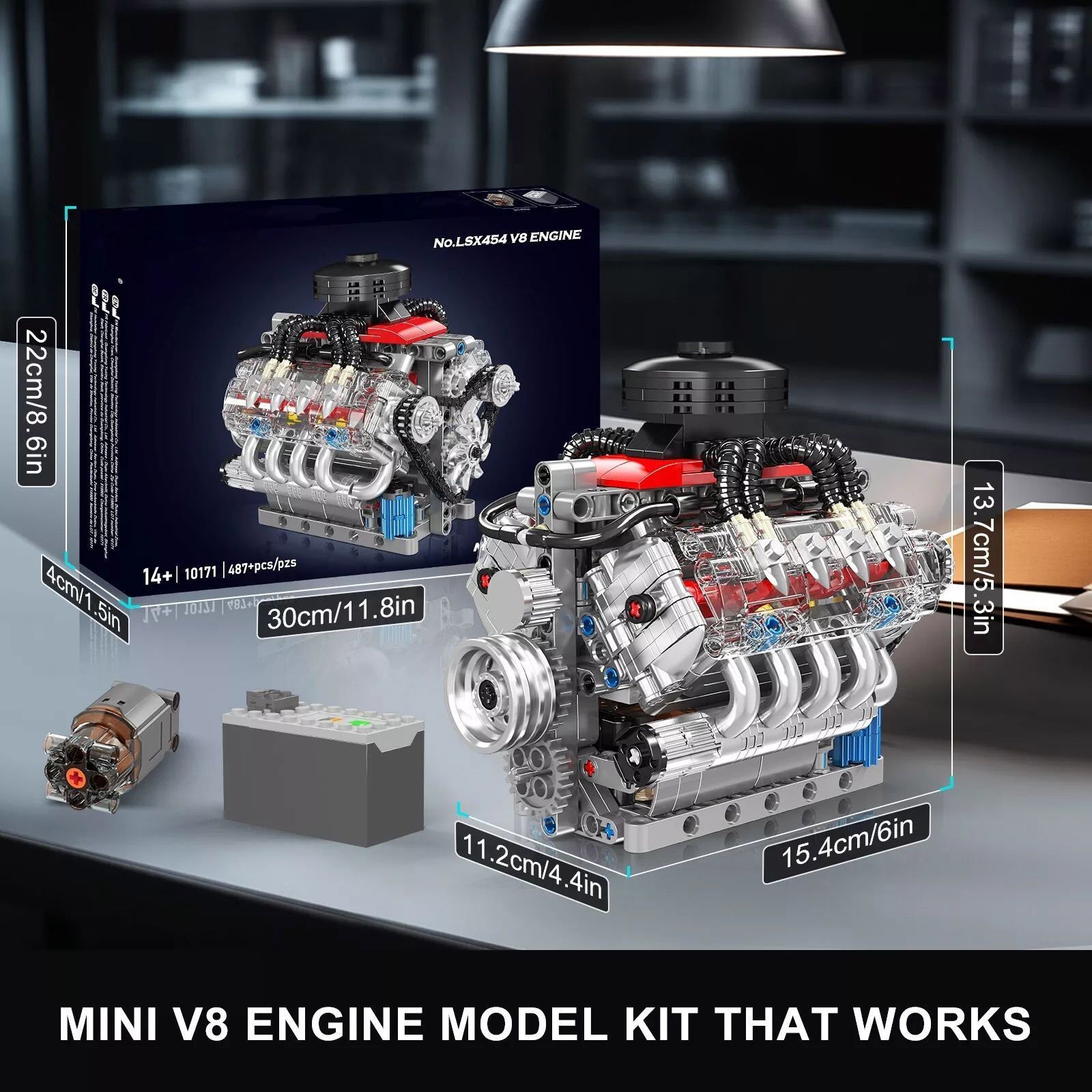 V8 Engine Motor Engineering Model As A Cool Decoration For Homes And Offices