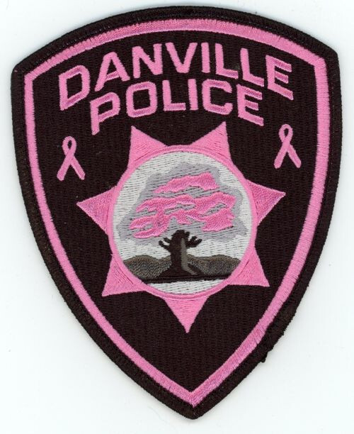 CALIFORNIA CA DANVILLE POLICE PINK BREAST CANCER NICE SHOULDER PATCH SHERIFF