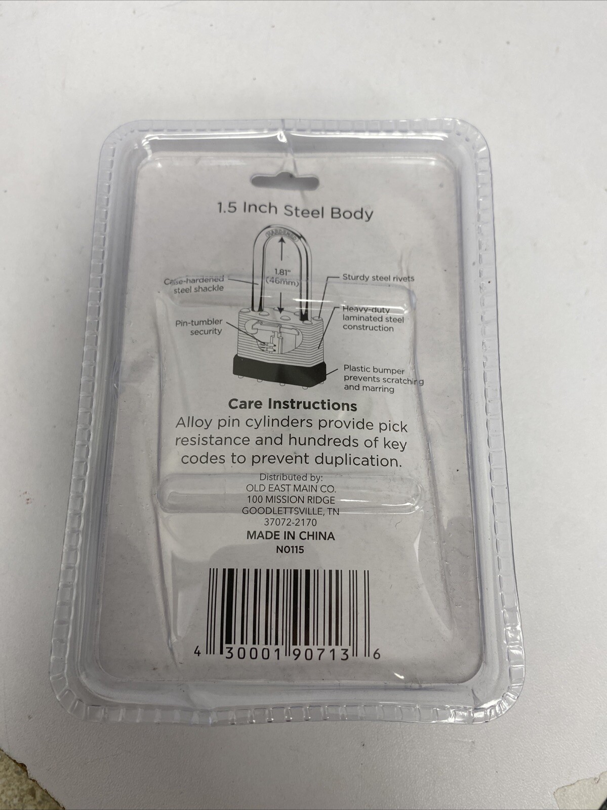 Pro Essentials Laminated Steel Padlock 1.5 in