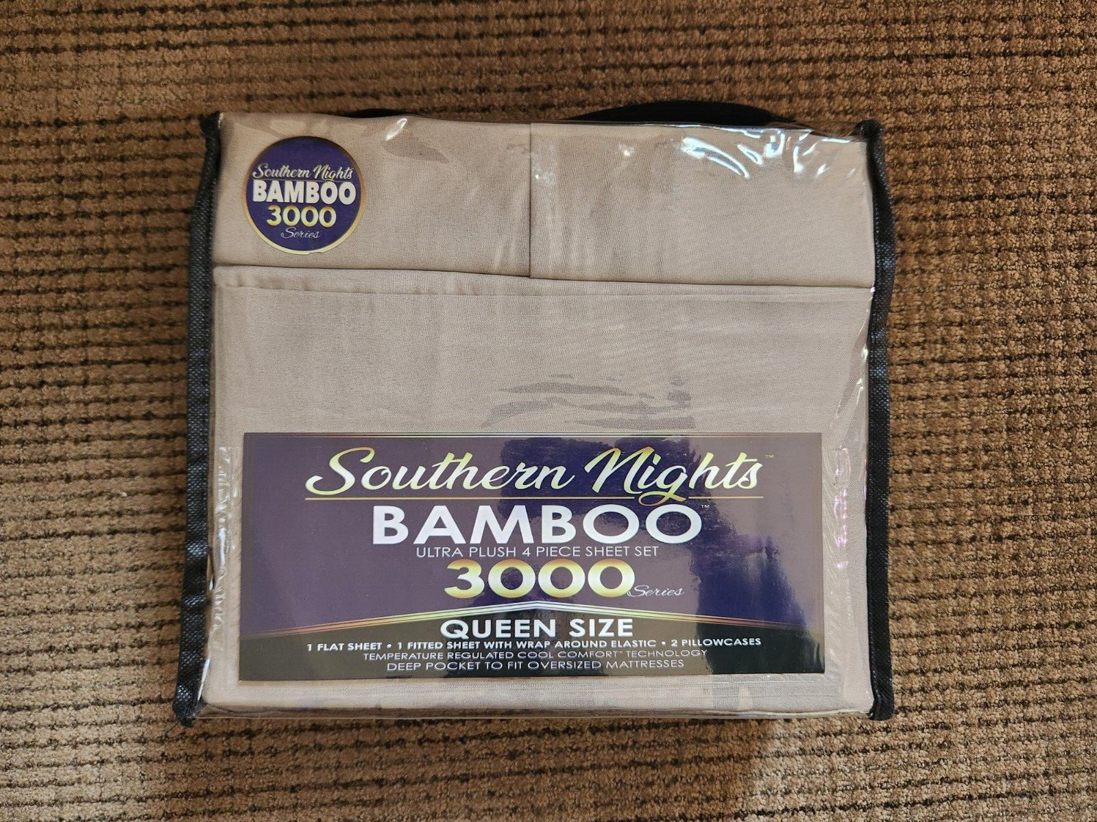 Southern Nights Bamboo Ultra Plush 4 Piece Bed Sheet Set 3000Series Queen - Gray