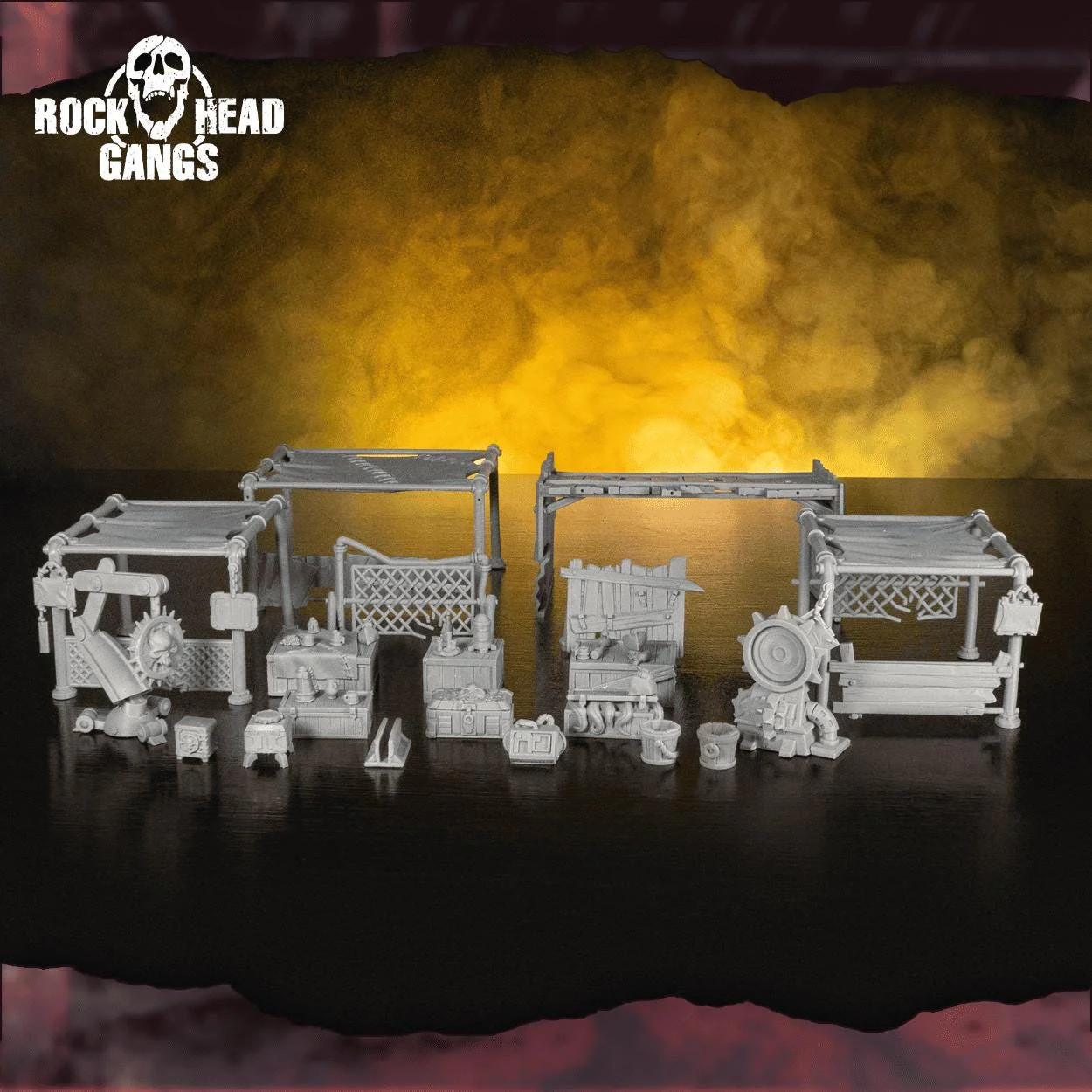 Black Market Terrain Set - Resin 28mm Scale Sci-Fi Wargaming Terrain Set