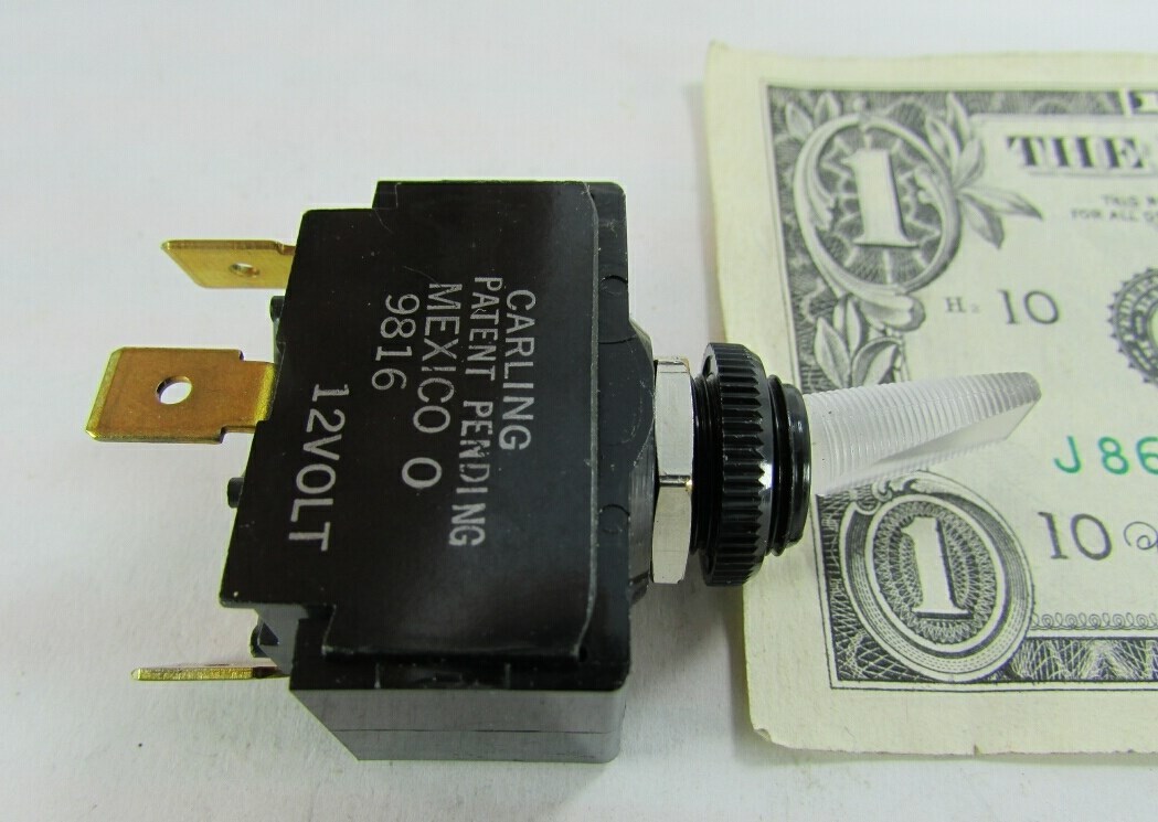 NSI 16A 12VDC, ON-OFF Lighted Toggle Switches 1/4" Terminals SPST 78020TQ UL CSA
