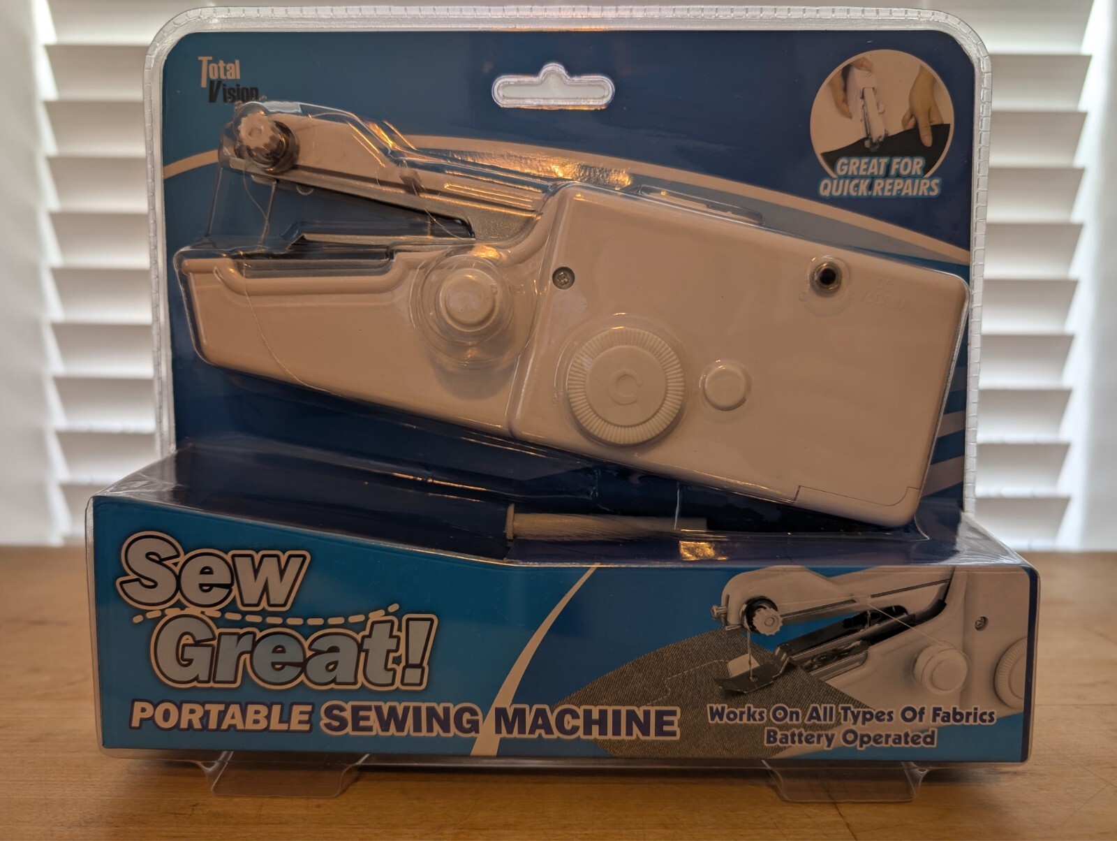 Sew Great! Portable Sewing Machine by Total Vision - Battery Operated - New