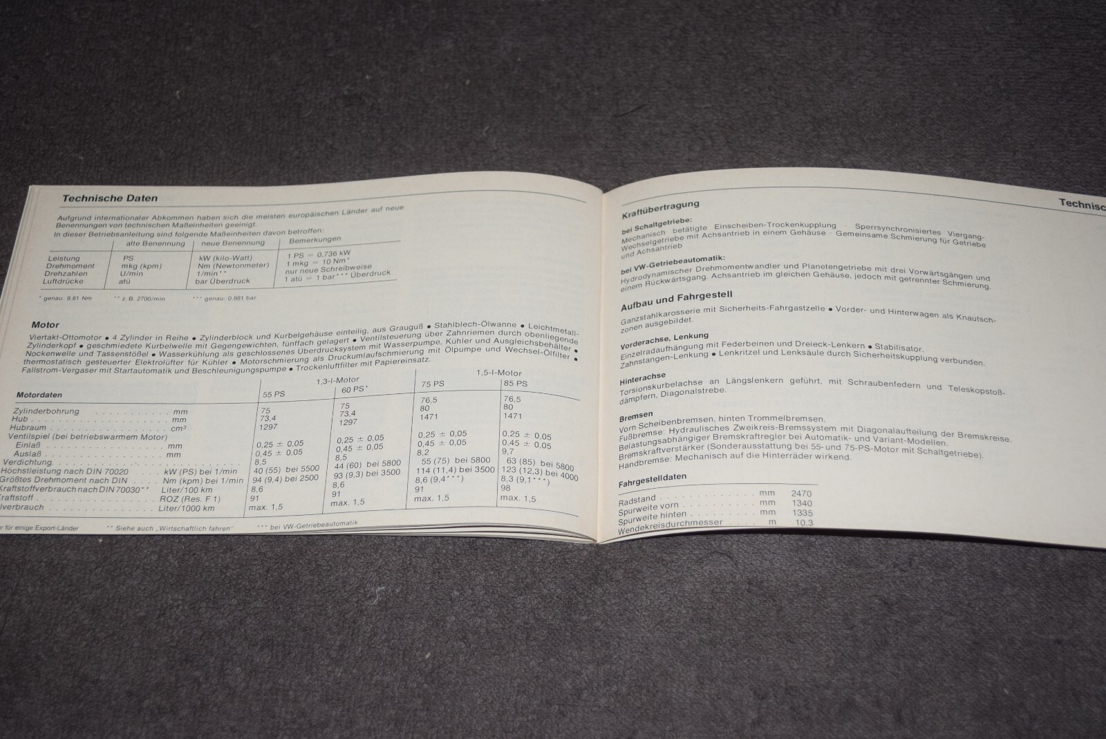 Operating Instructions Manual VW Passat B1 Type 32/33 Mint/Unused