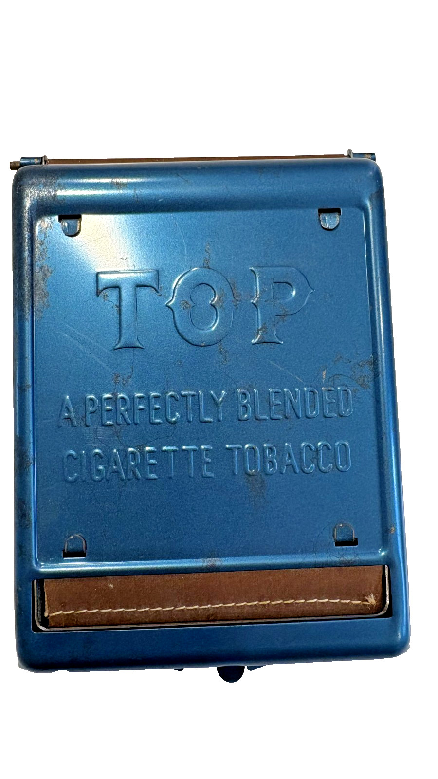 Vintage TOP Cigarette Roller Kit Tobacco Roller Blue Metal Original Working