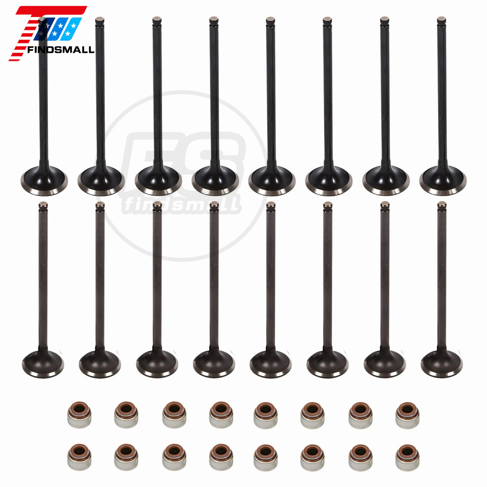 Intake Exhaust Valves W Seals For Honda Civic Del Sol 1.6L 1.7L D16 D17 Engine