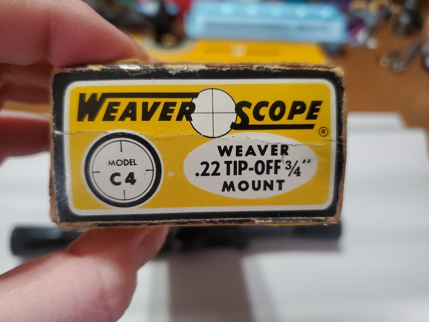 VINTAGE WEAVER C4 SCOPE WITH TIP OFF MOUNT AND ORIGINAL BOX