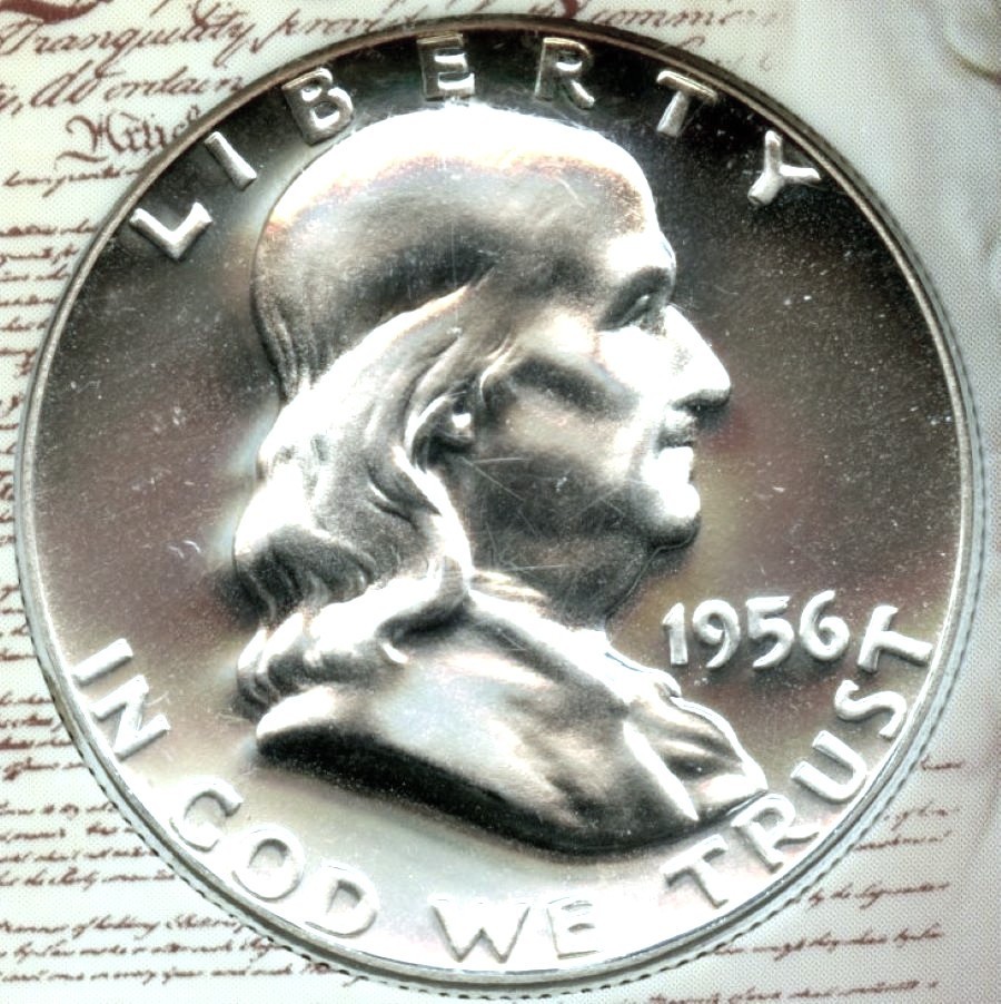 1956 Type 2 Franklin Half Dollar, NGC PF68