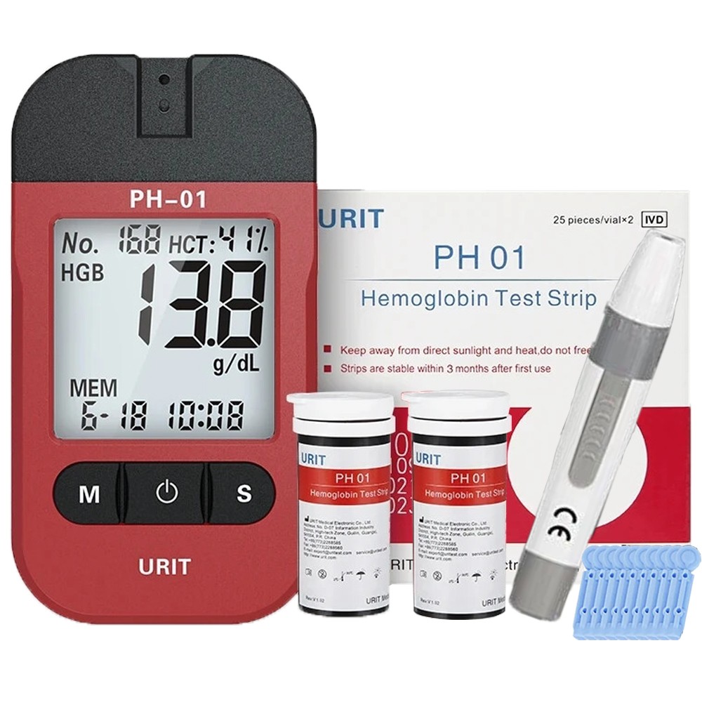 At Home Haemoglobin Test Kit with 50 Strips Hb Meter for Anaemia Monitoring ffe