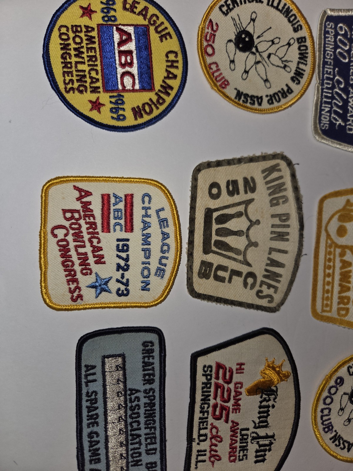 Vintage Bowling King Pin Misc Bowling Patch Lot