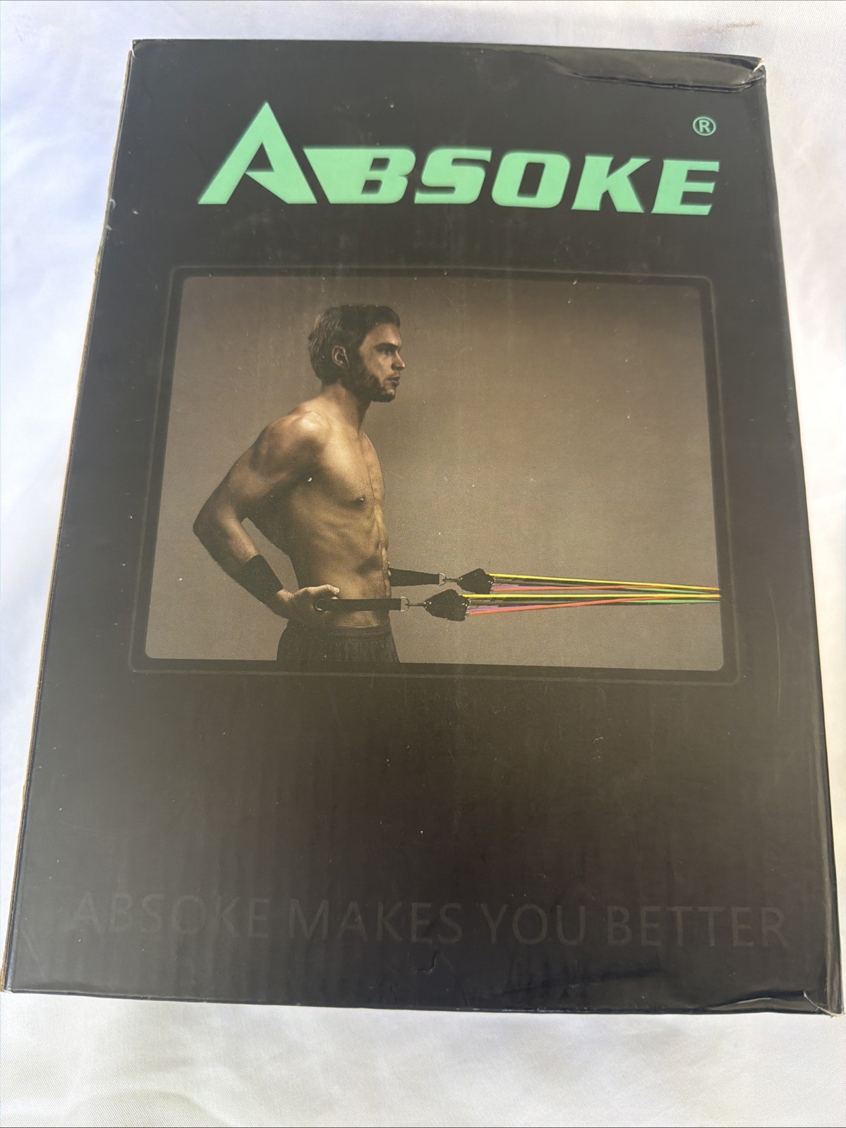 Resistance Bands Stackable To 150lbs Absoke Upgrade Brand New in Box