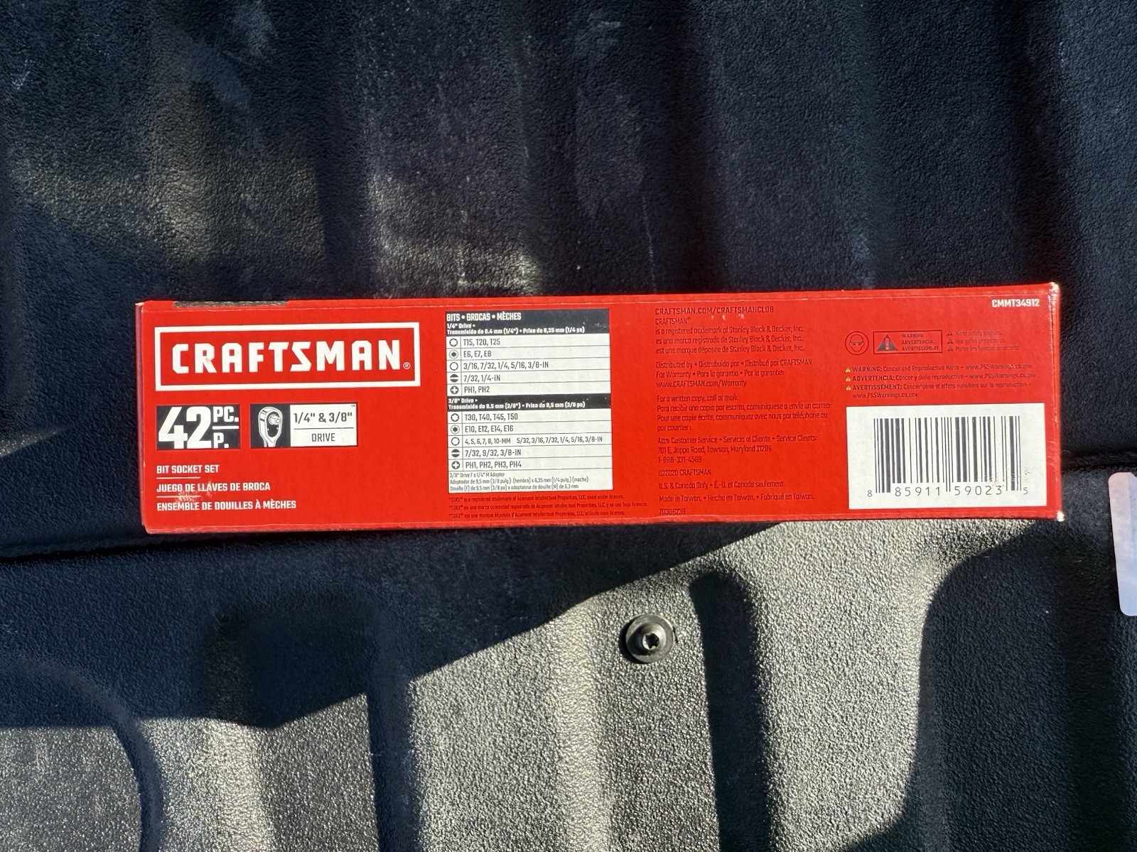 CRAFTSMAN 42 Piece 1/4" 3/8" Drive Set Flathead/Hex/Phillips/Torx Bit Driver Set