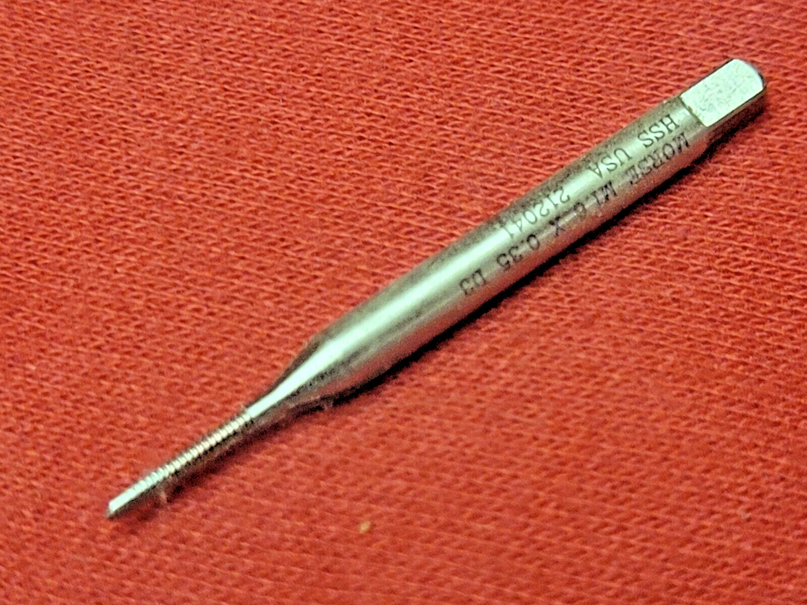 M1.6 X 0.35 Taper Hand Tap Morse MT3838141 1.6MM HSS Starter 2Flute D3 RH Metric