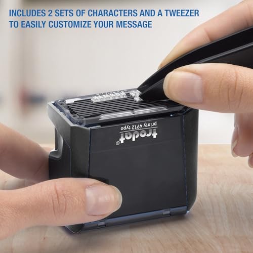 Printy 4912 Self Inking Do it Yourself (DIY) 4 line Personalized Custom Black