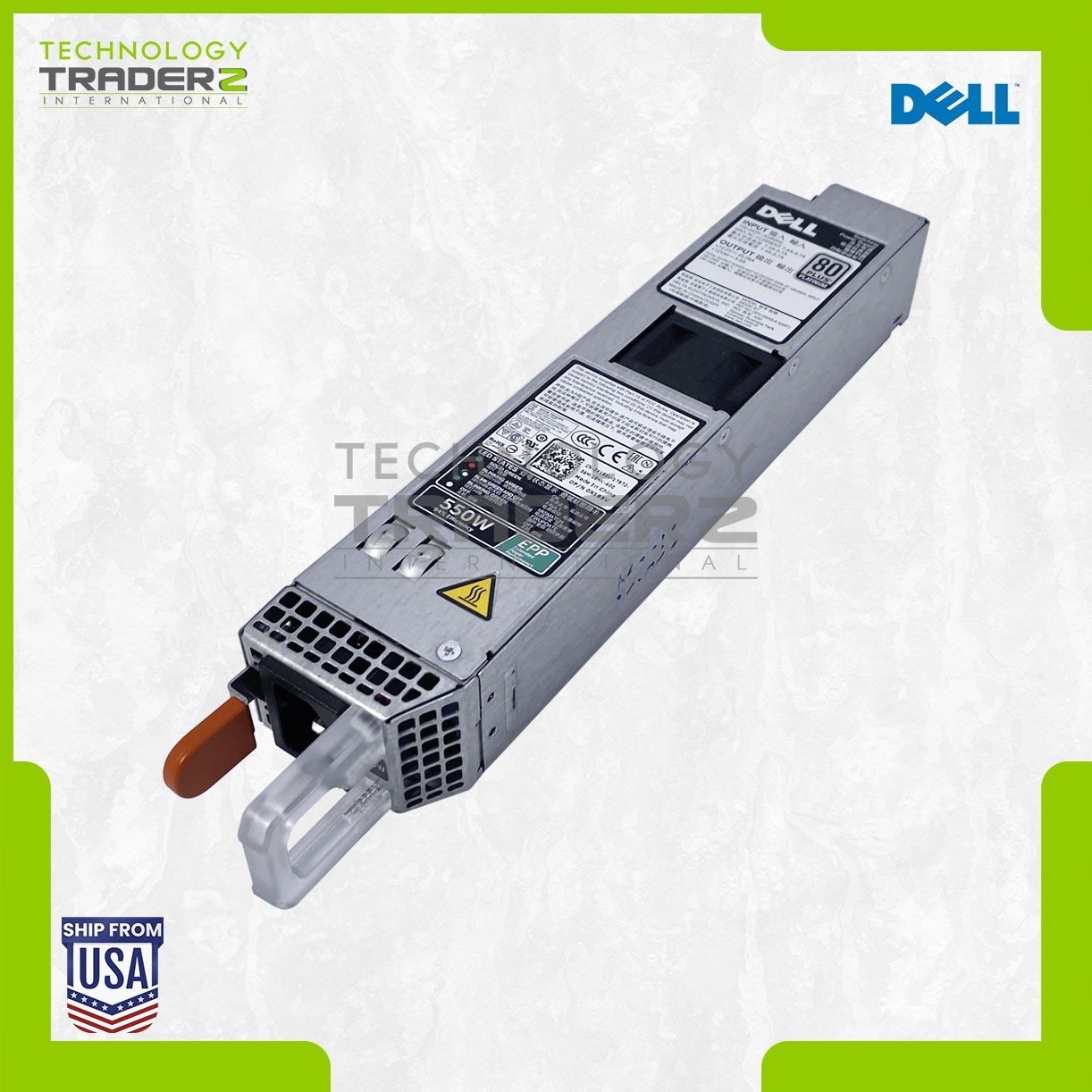 LOT OF 2 X185V Dell PowerEdge R430 550W 80+ Platinum Power Supply 0X185V