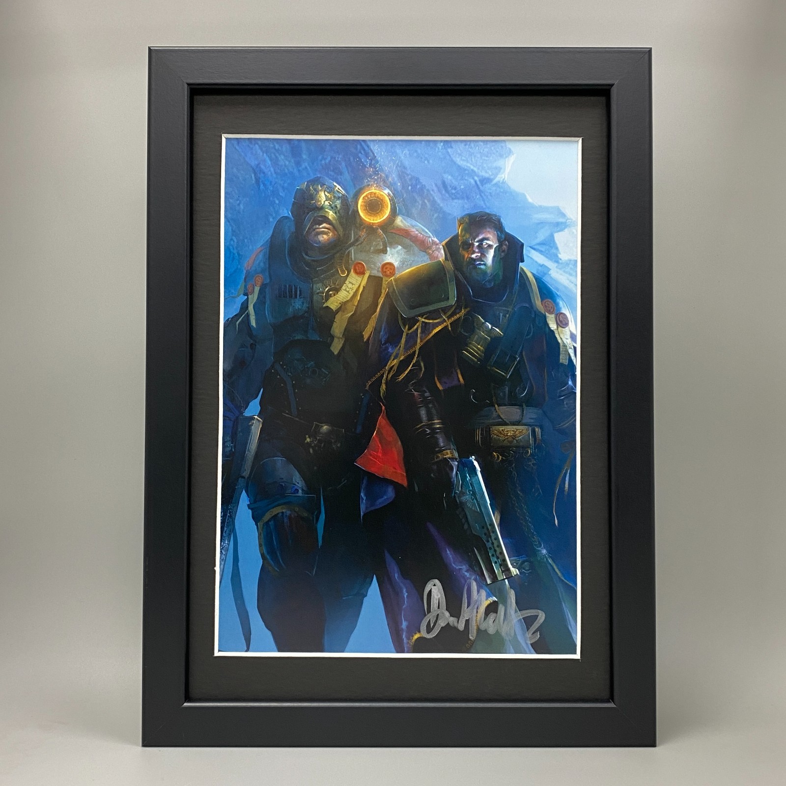 SIGNED BY DAN ABNETT XENOS THE EISENHORN TRILOGY FRAMED ART WARHAMMER 40K 40,000
