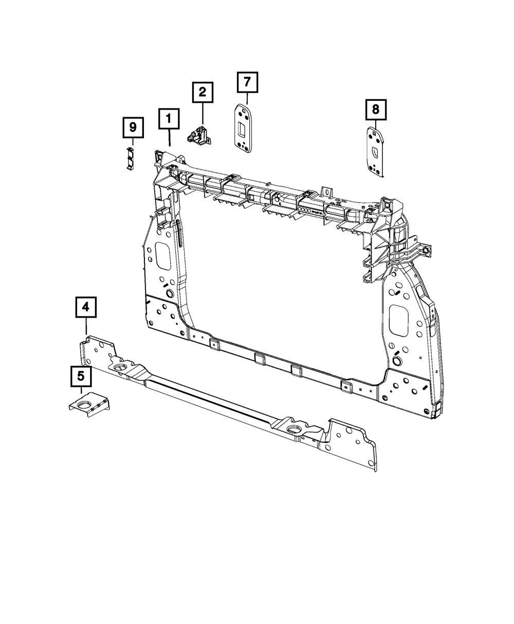 Genuine Mopar Radiator Bracket Right 68256111AA