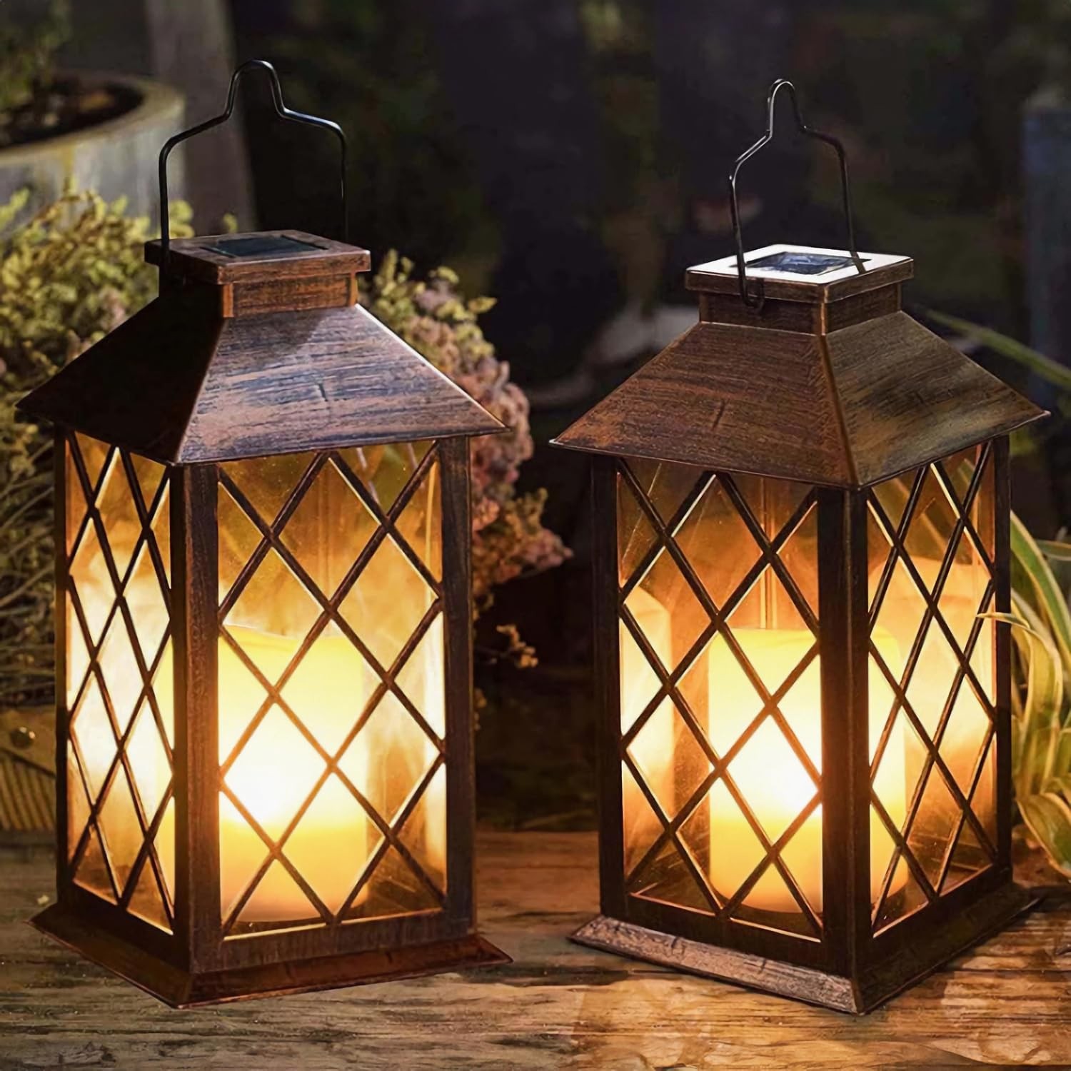 [2 Pack] TAKE ME 14" Solar 14” (H) * 5.51” (L) * (W), Antique Copper
