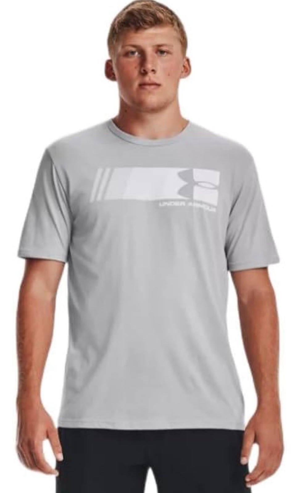 NEW Under Armour Men's Fast Left Chest Short Sleeve T Shirt Tee GRAY LARGE LG L