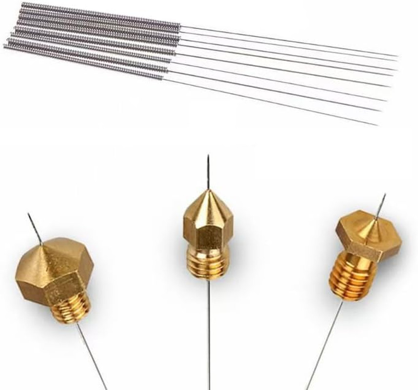 100 PCS 3D Printer Nozzle Cleaning Kit, 0.4 Mm Stainless Needles