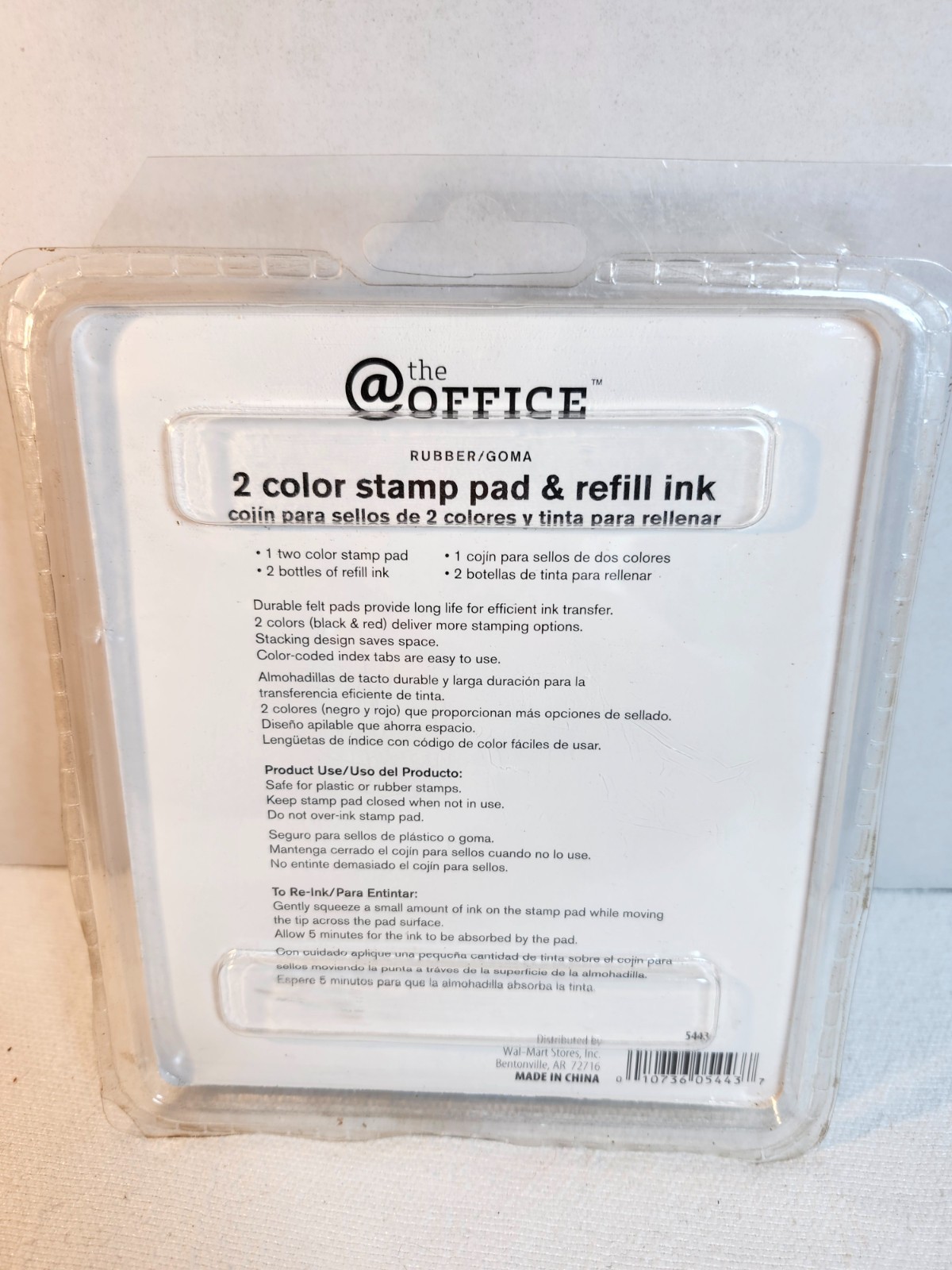 @ THE OFFICE 2 COLOR STAMP PAD & REFILL INK