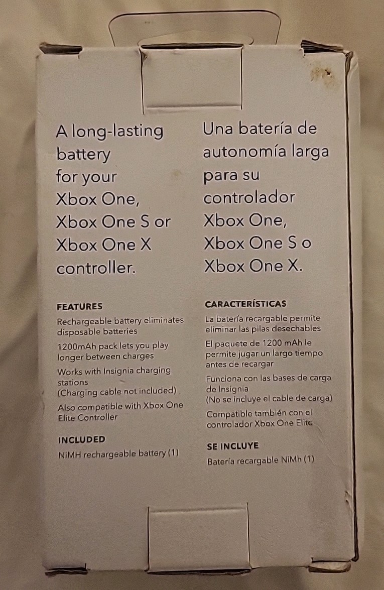 Insignia Rechargeable Battery Pack For X Box