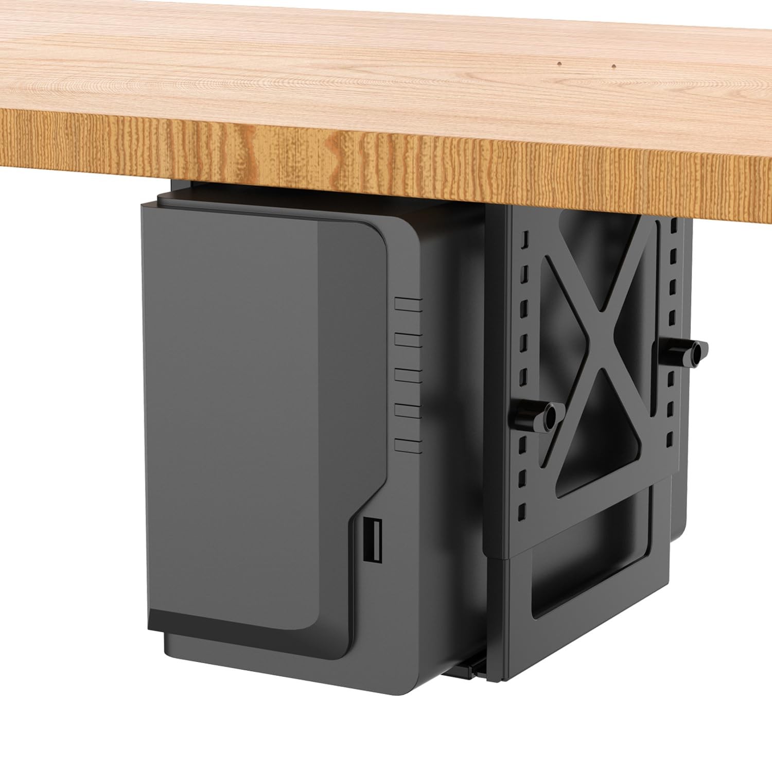 Adjustable Under Desk PC or NAS Mount Bracket Holder，Compatible with Desktop ...