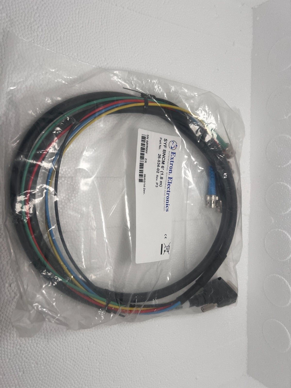 Extron Electronics SYF BNCM 6' 26-534-02 Rev P3