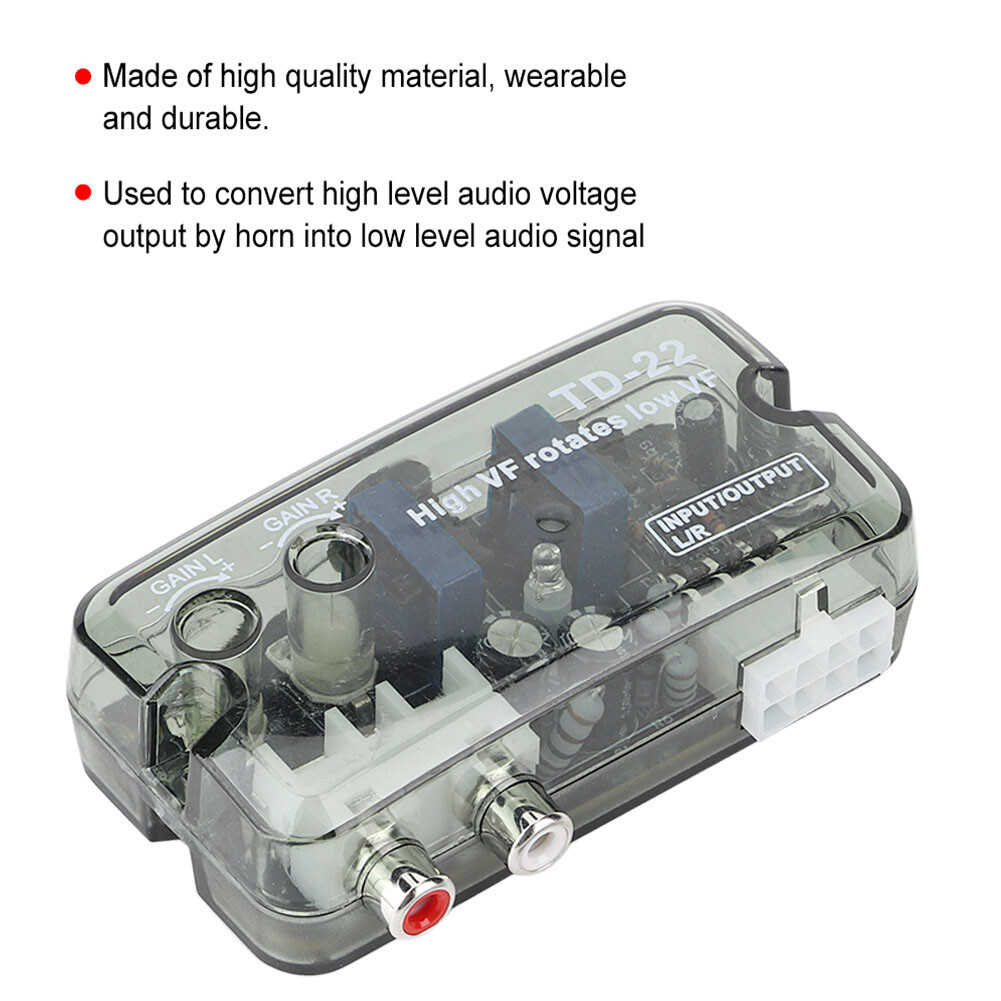 TD-22 TSK Active High To Low Frequency Speaker Car Converter Control Wire