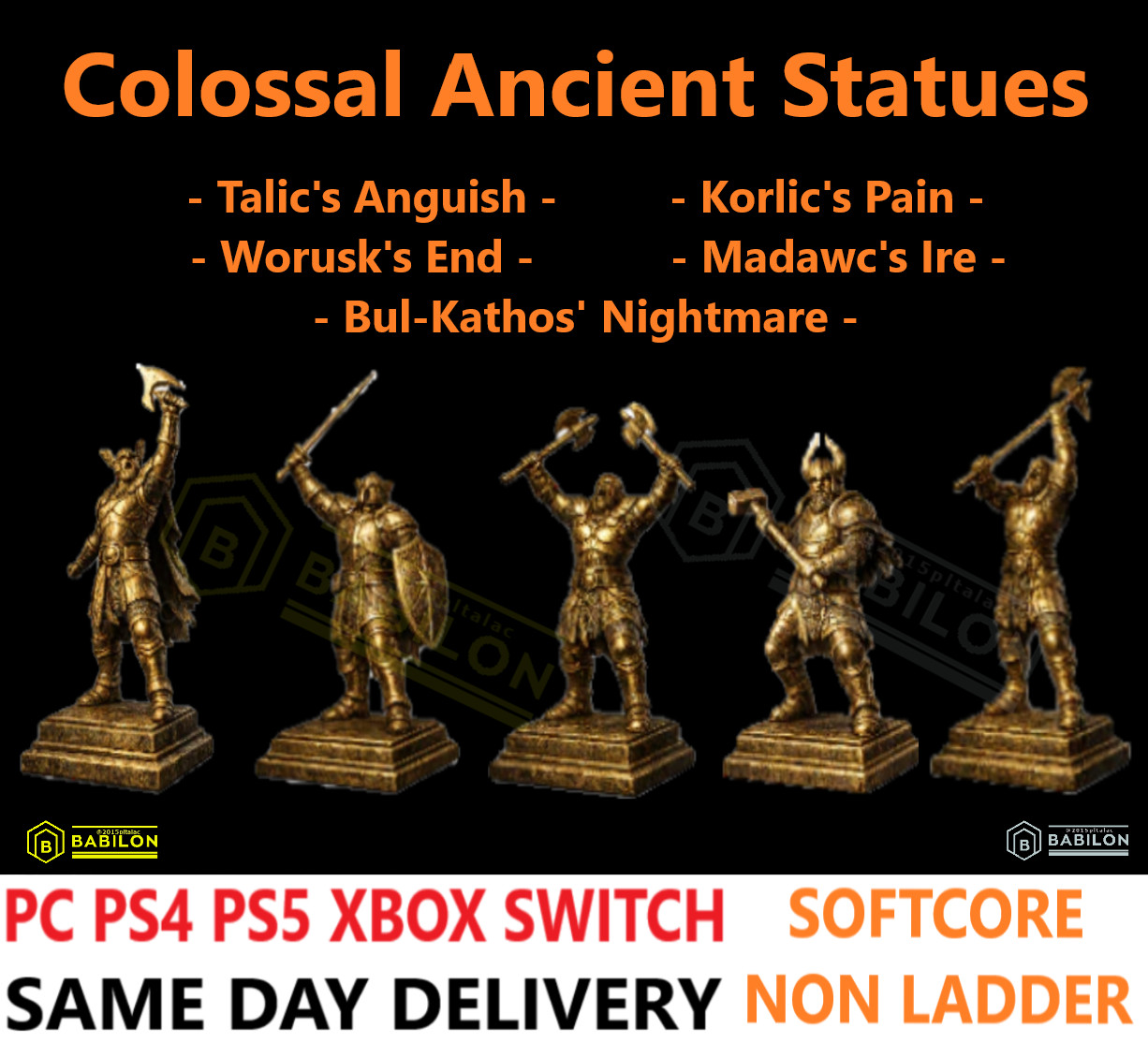 ✅ PC PS4 PS5 XBOX SWITCH✅ Colossal Ancient Statues RotW Diablo 2 Resurrected D2R