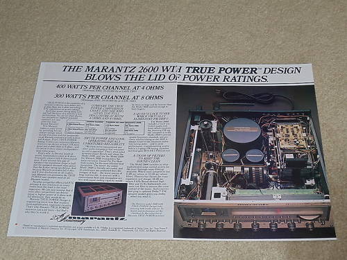 Marantz 2600 Super Receiver Ad, 2 pgs, 1978, Specs,Info