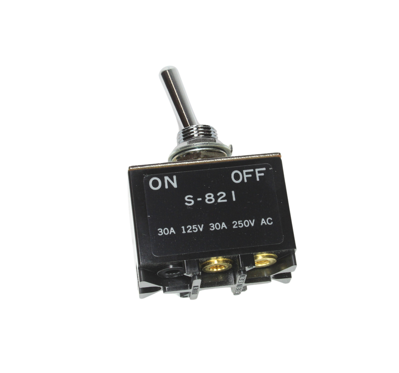 NKK Toggle Bat Switch  S-821, DPST, 30Amps (30A), 250VAC, ON-OFF