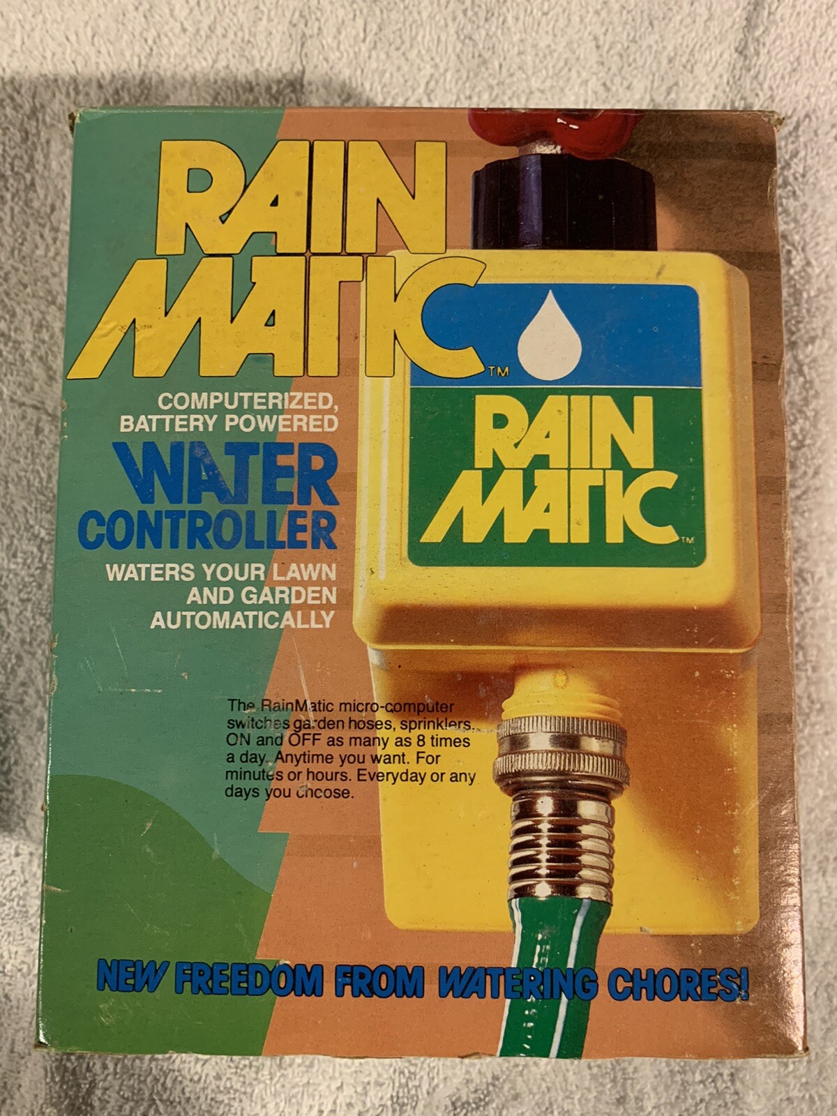 Rain Matic Digital Water Timer Hose Connector Computerized Battery Operated-USED