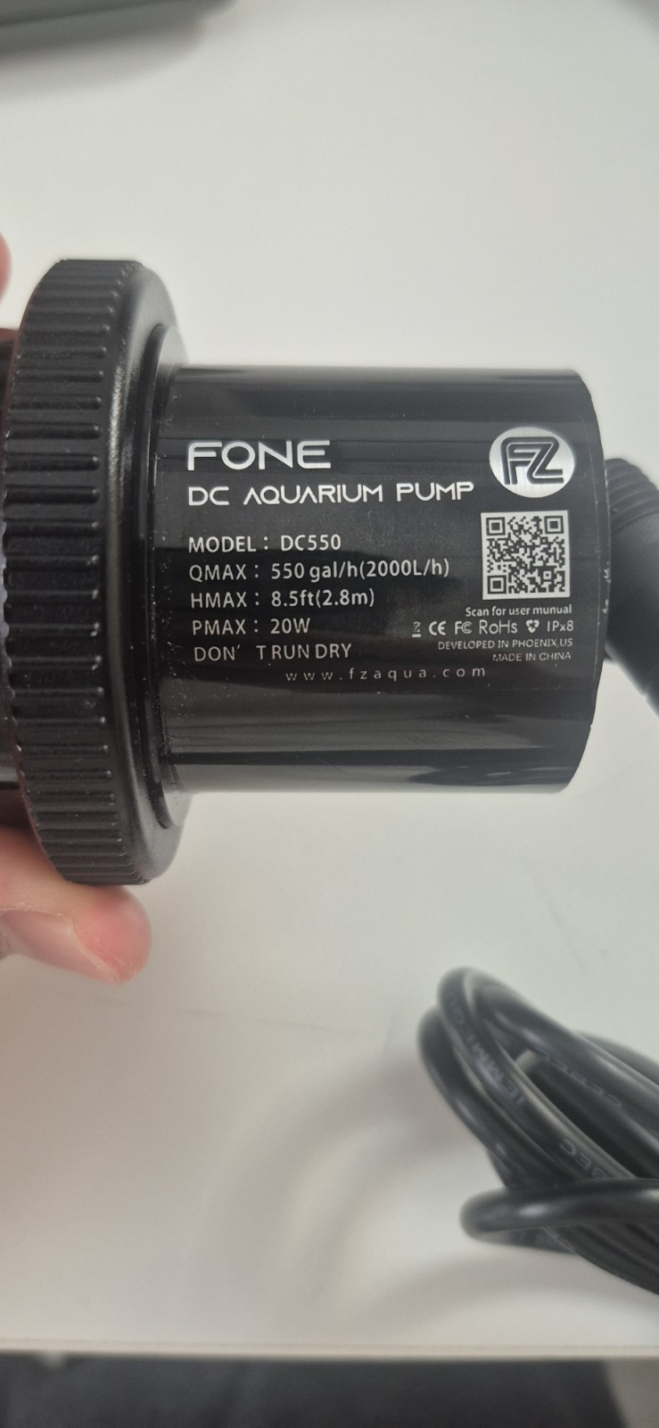 Fzone DC550 Aquarium Pump (NO CONTROLLER)