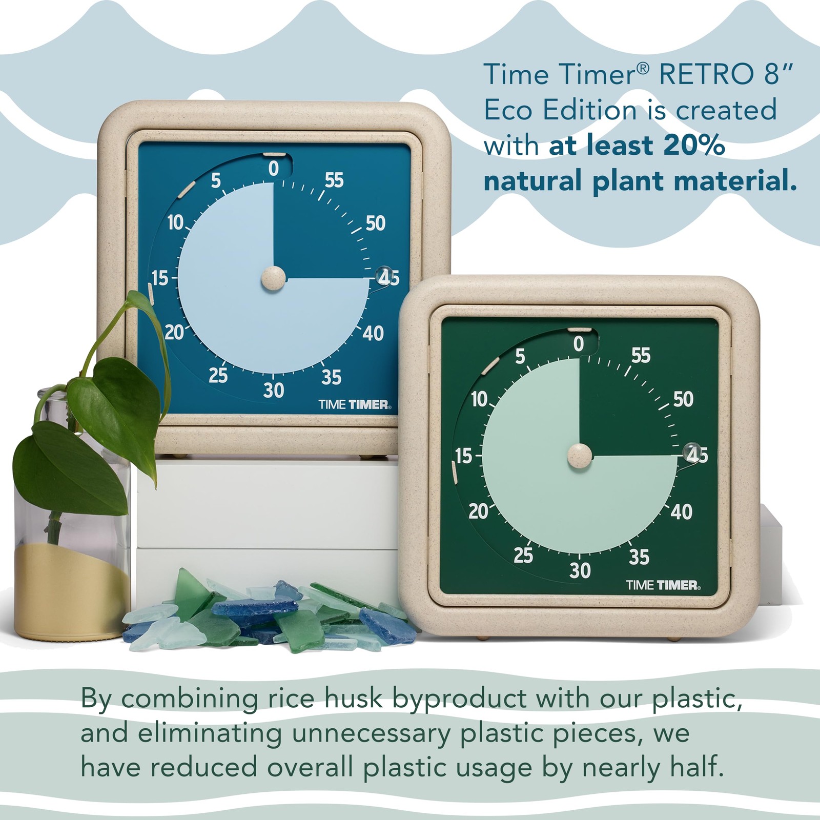 Time Timer® Retro 8 inch Eco Edition Visual Timer - 60 Minute Desk Countdown ...