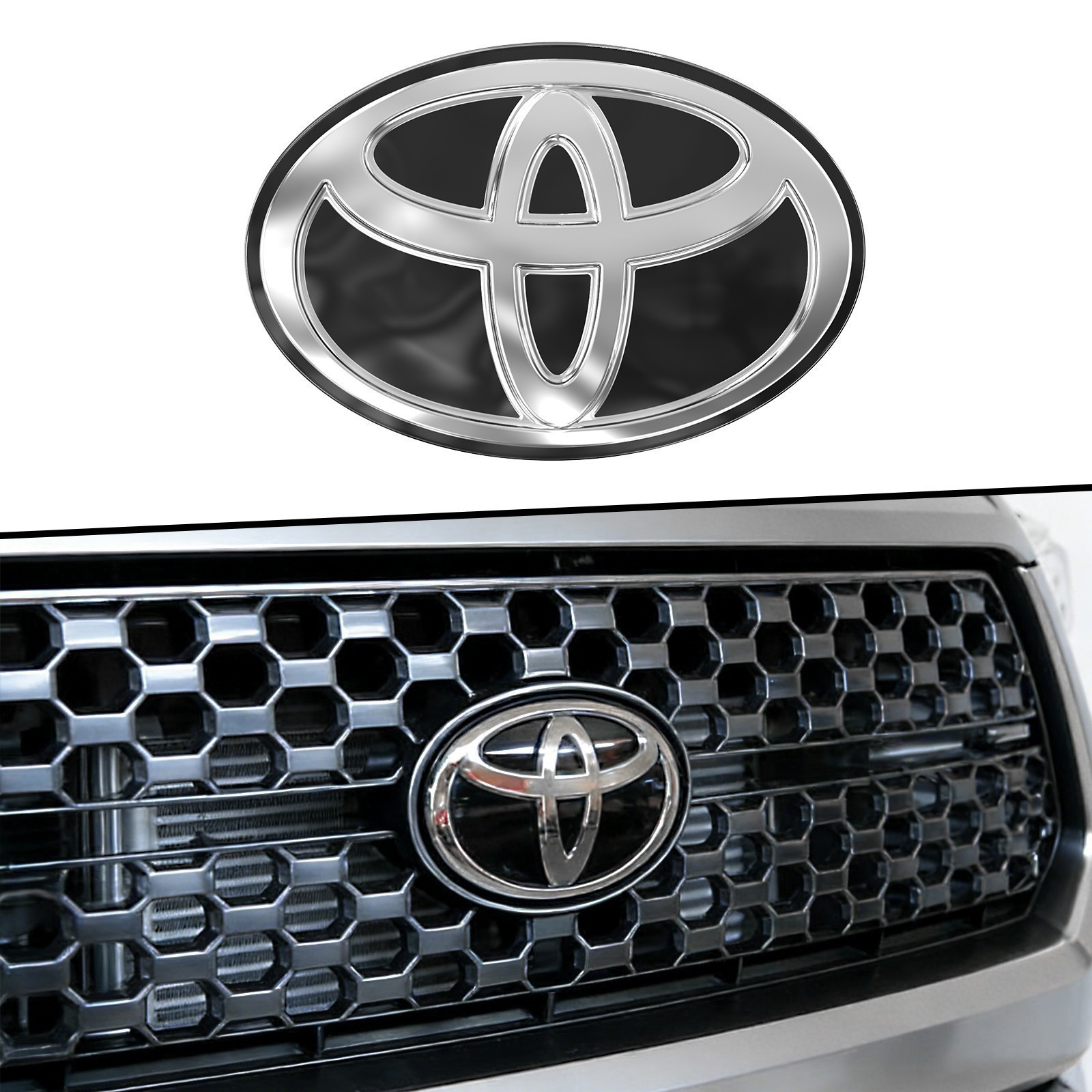{Fit-For Toyota Tundra Tacoma Front Grill Radar Emblem 2017-2019 53141-71010}