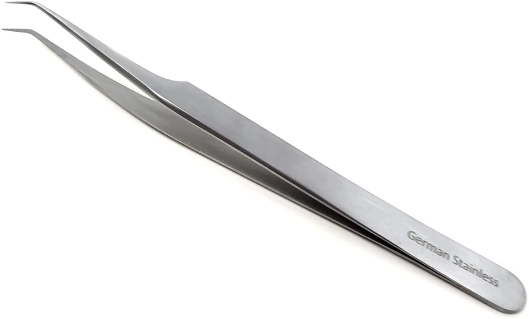 High Precision Stainless Steel Lab Tweezer/Forceps with Fine Pointed Tips 4.75"