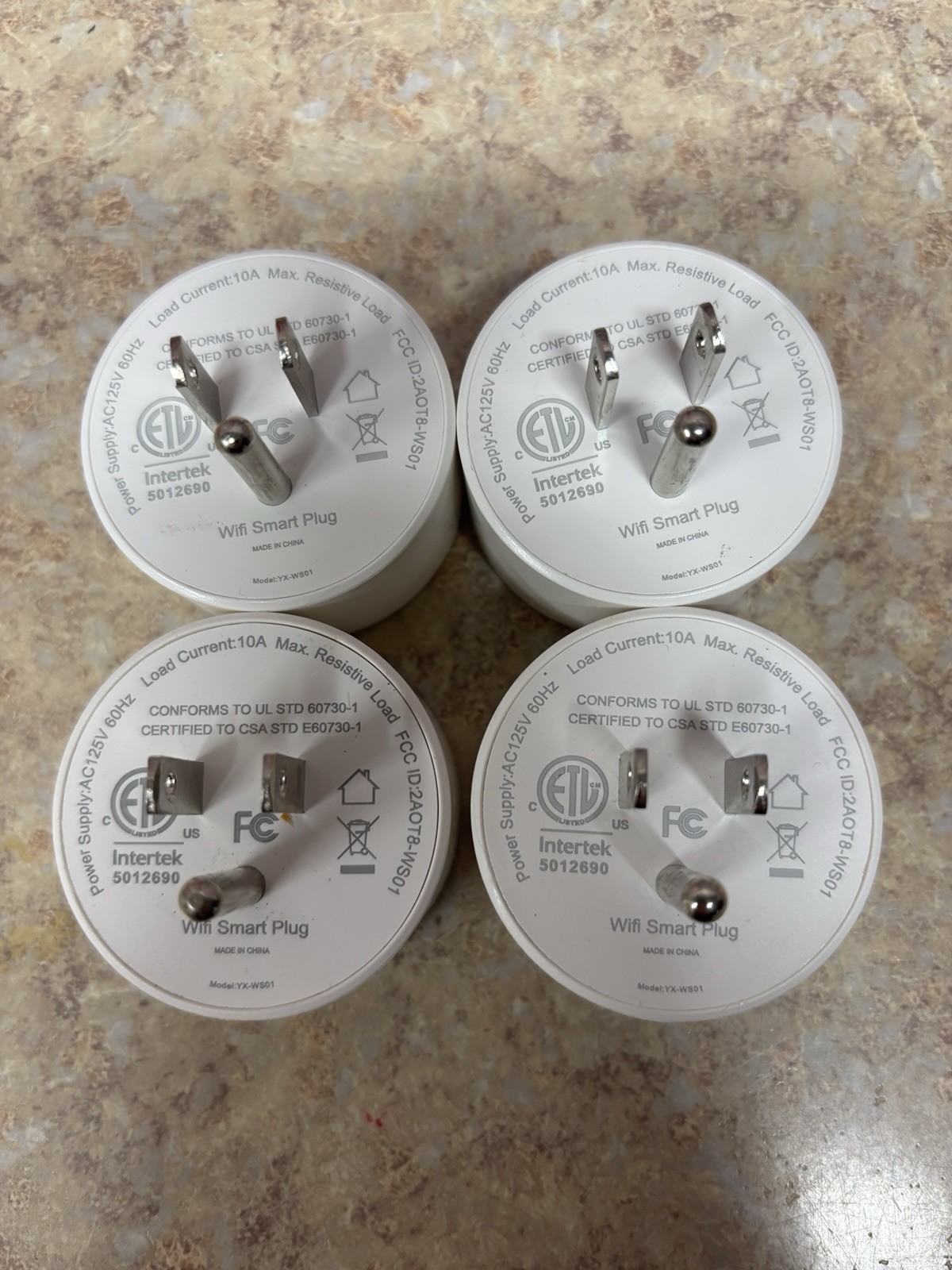 Wifi Smart Plug Intertek Set OF 4 Pack Works With Google And Alexa.