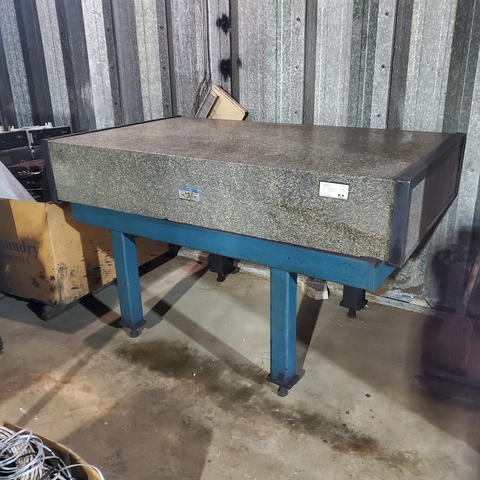 60" X 36" x 10" Rock Of Ages Surface Plate .0008 Accuracy .00055 Flatness