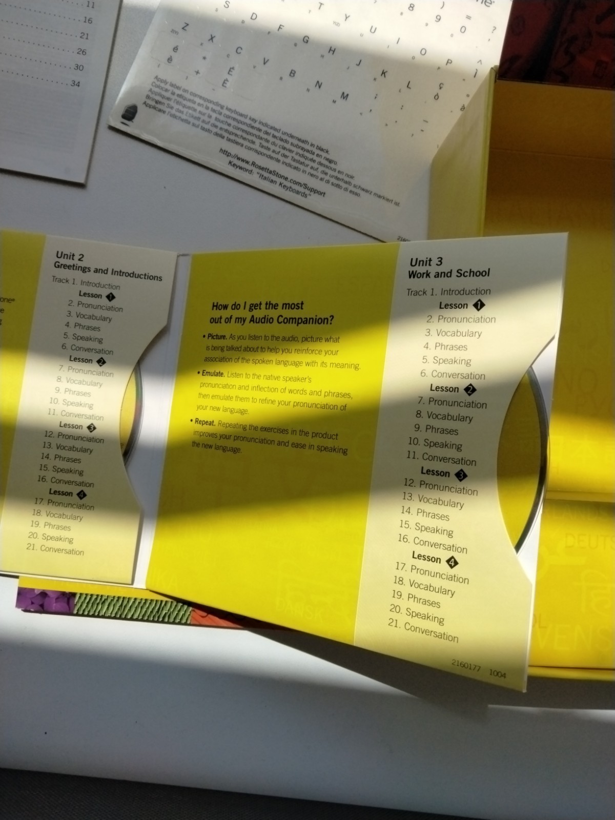 Rosetta Stone Learn Italian Language Totale Level 1 Version 4