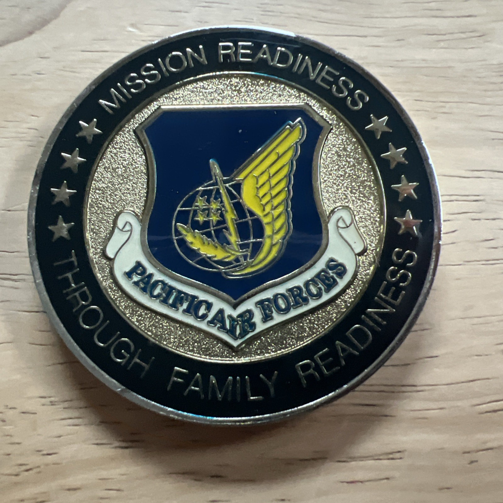 CHALLENGE COIN USAF PACIFIC AIR FORCE SPOUSE FAMILY READINESS