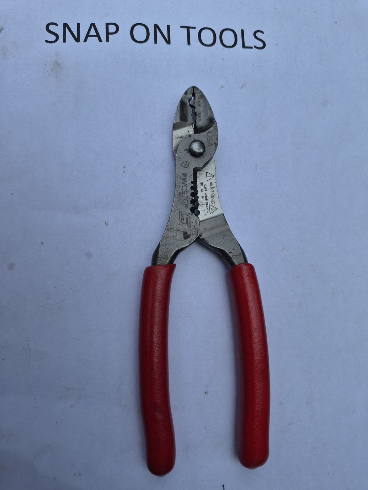 Snap-on™ PWCS7ACF 7”  Grip Wire Stripper Cutter Crimper Stripper