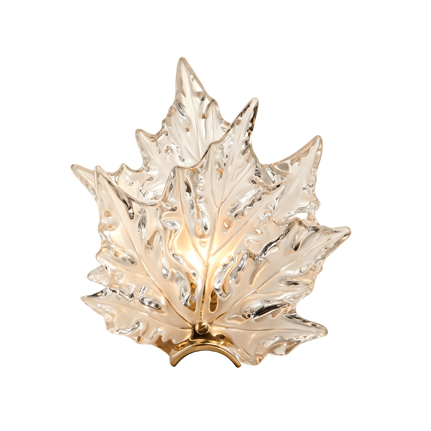 Replica French Crystal Maple Leaf Shaped Wall Lamp