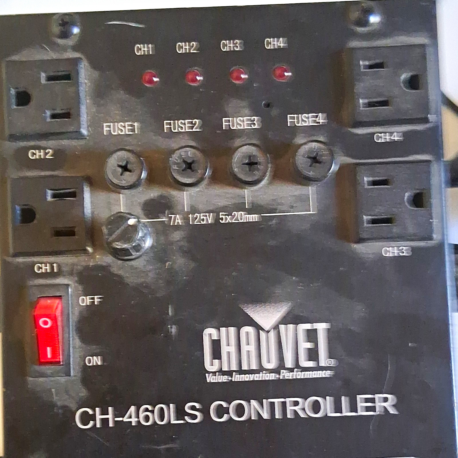 Chauvet CH-460LS 4-Channel Lighting Switch Controller Analog w/ Remote, Link