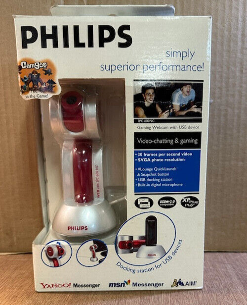 Philips Web Cam Camera Video Chatting Gaming SPC600NC