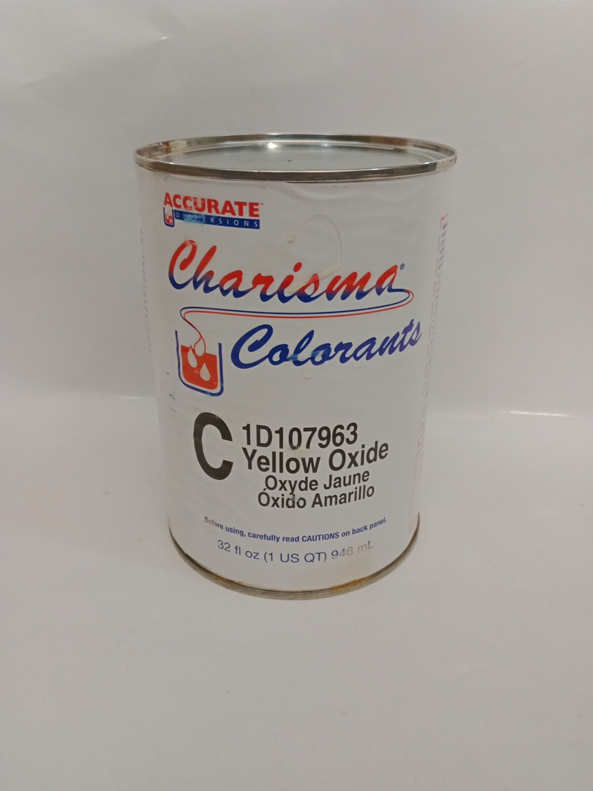 Accurate Dispersions Charisma Colorant 1D107963 Yellow Oxide 32 Fl Oz 1 Qt